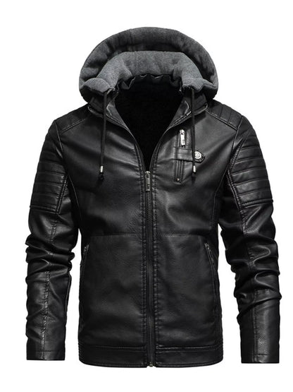 Men's Plus Size Hooded Zip Up Winter Jacket