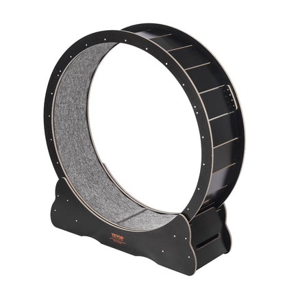 Cat Exercise Wheel 43.3' Large Cat Treadmill Wheel For Indoor Cats Black