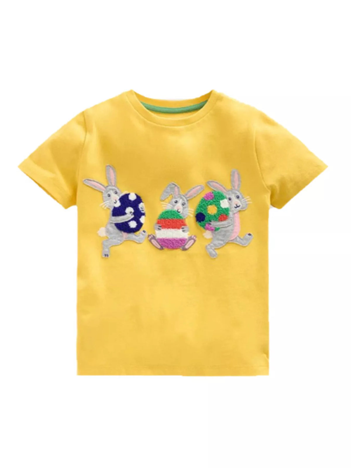 Children's Bunny Embroidered Short Sleeve T-Shirt