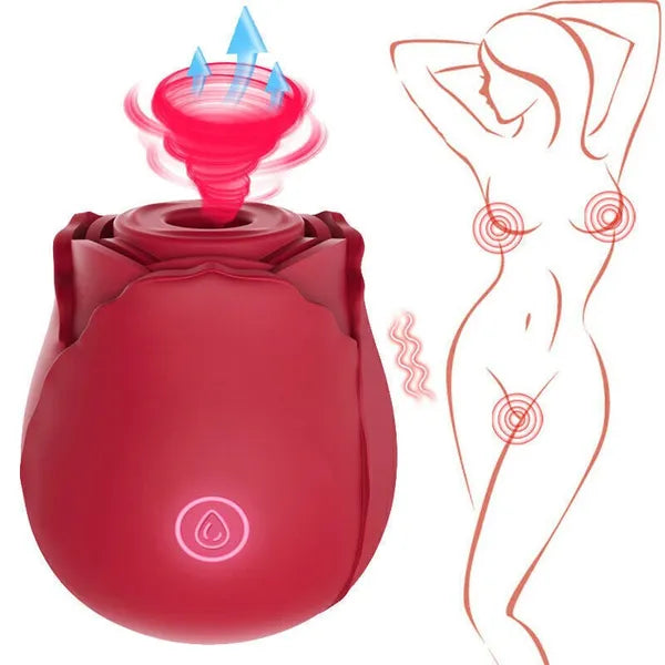 Discreet 10 Speed Personal Massage Rose Vibrator-Sucking Massager For Women