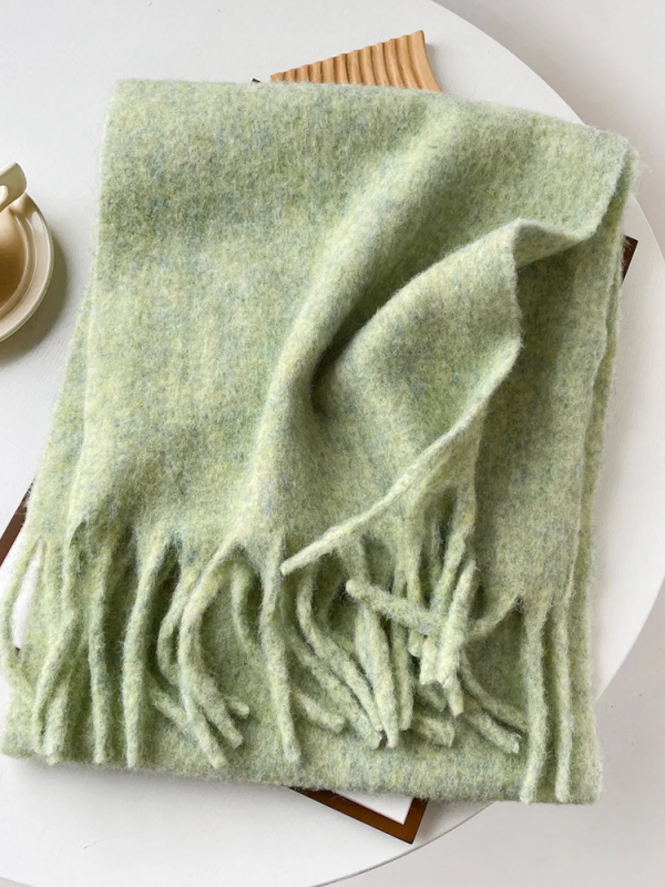 Fringe Solid Color Scarf