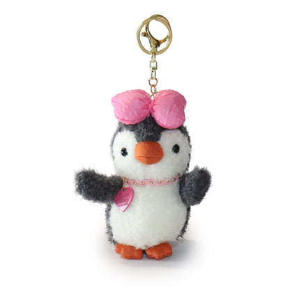 4-inch Fritter Penguin white Black Bow and Heart Charm
