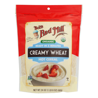 Bob's Red Mill Creamy Wheat Hot Cereal, Case of 4, 24 Oz – Whole Grain Breakfast Cereal