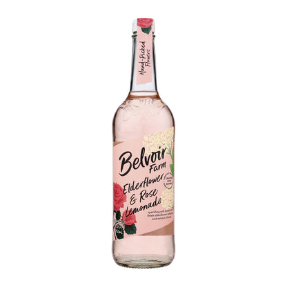 Belvoir Organic Lemonade, Elderflower and Rose, 25.4 Fl. Oz., 6-Pack