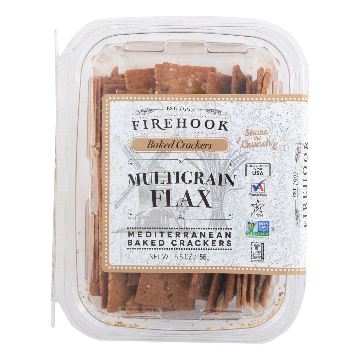 Firehook Mediterranean Baked Crackers, 5.5 Oz (Pack of 8)
