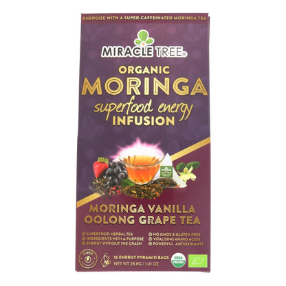 Miracle Tree Tea Moringa Grape Vanilla (Pack of 5) 16 Ct