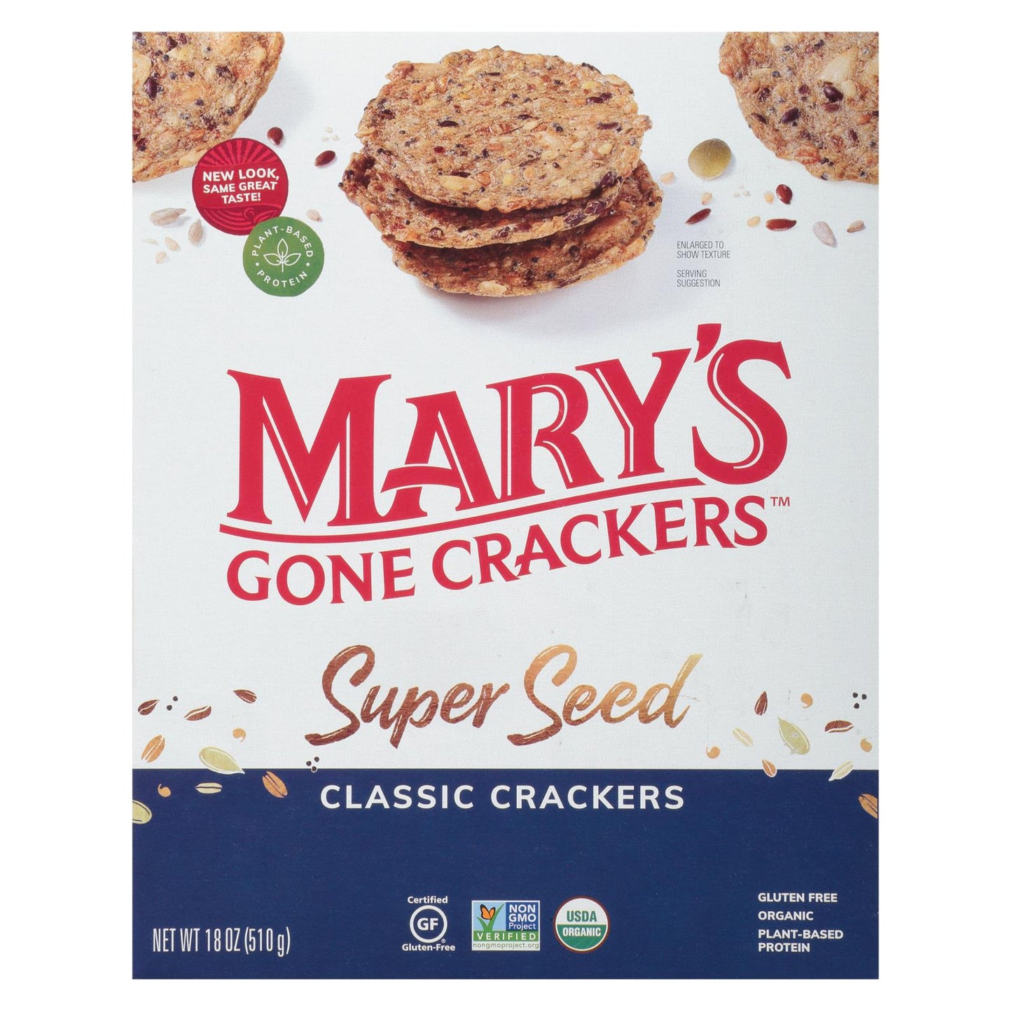 Mary's Gone Crackers Super Seed Crackers - 6 Pack Case (18 oz) | Organic Gluten-Free Vegan