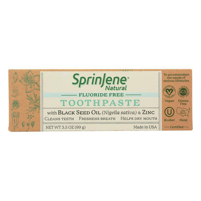 Sprinjene Fluoride-Free Natural Toothpaste - 3.5 Oz