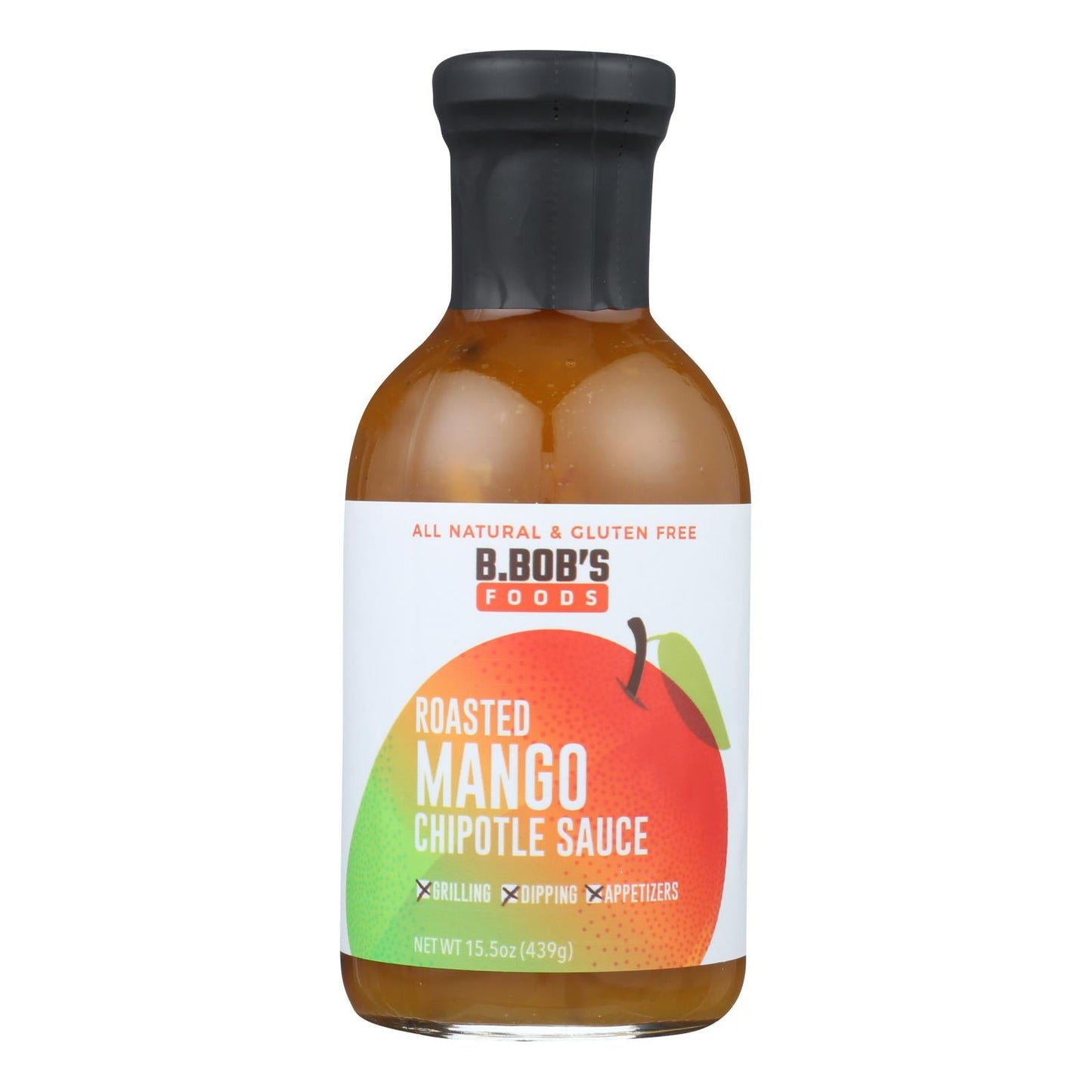 Bronco Bob's Chipotle Roasted Mango Sauce, 15.5 Fl Oz Per Bottle (Pack of 6)
