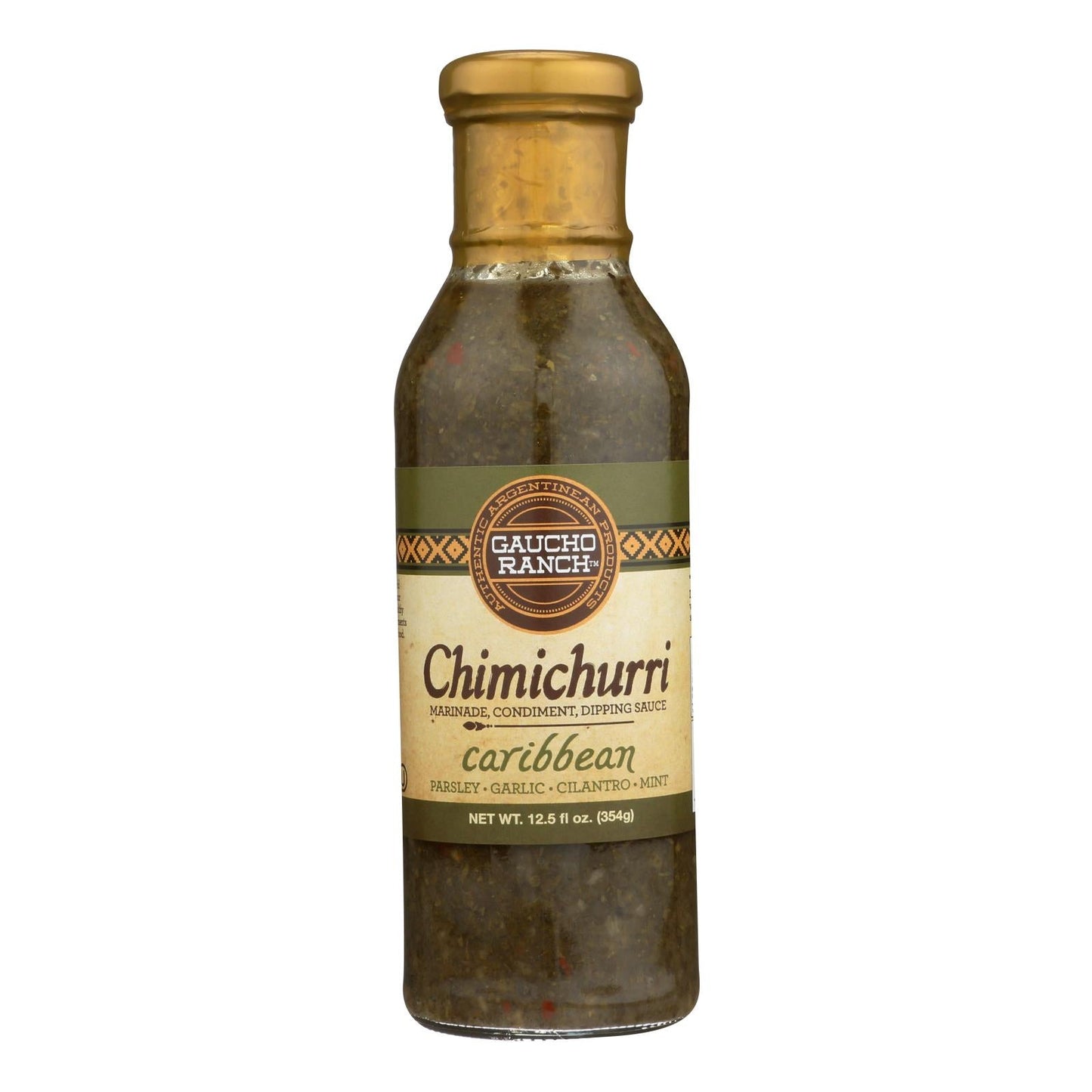 Gaucho Ranch Caribbean Chimichurri Sauce, 12.5 fl oz, Pack of 6