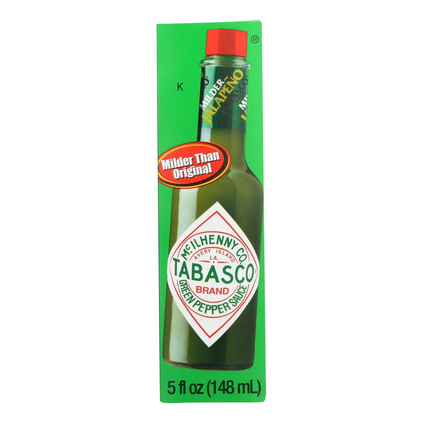 Tabasco Green Pepper Sauce, Spicy Blend of Green Pepper & Cayenne, 5 Oz Bottles, Pack of 12