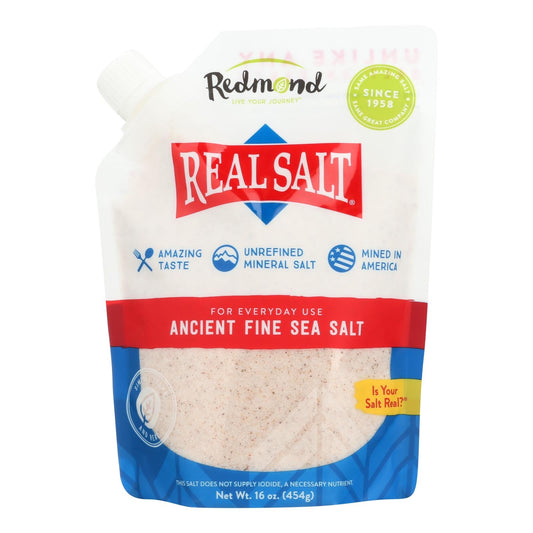 Redmond Real Salt Ancient Fine Sea Salt (Pack of 6)  16 Oz