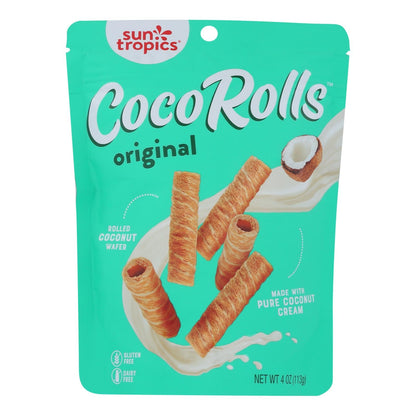 Sun Tropics Coco Rolls, Original Rolled Coconut Wafers (Pack of 12, 4 Oz.)
