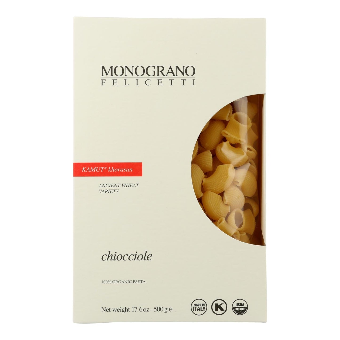 Monograno Kamut Organic Chioccole 17.64 Oz., Pack of 8