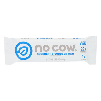 No Cow Plant Based Blueberry Cobbler Protein Bar, 2.12 Oz Bar (Pack of 12)