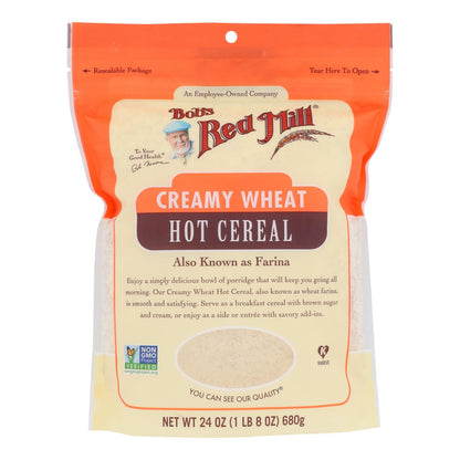 Bob's Red Mill Creamy Hot Cereal, Wheat Farina, 24 oz, Pack of 4