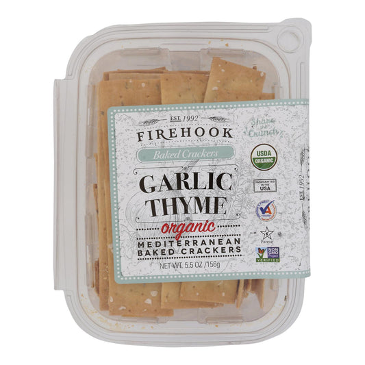 Firehook Garlic & Thyme Crackers, 5.5 Oz (Pack of 8)