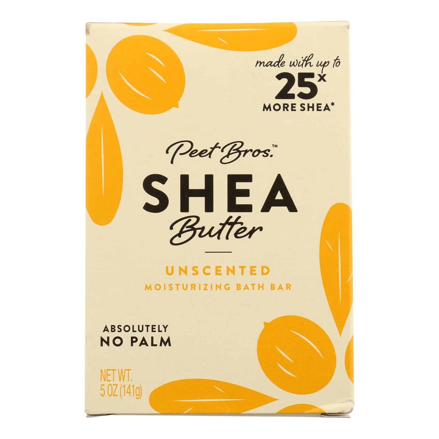 Peet Bros Unscented Shea Butter Soap Bars, 5 Oz