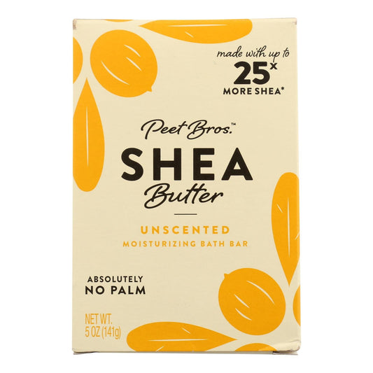 Peet Bros Unscented Shea Butter Soap Bars, 5 Oz