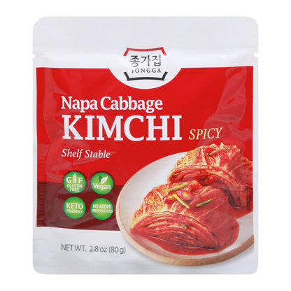 Jongga Kimchi Napa Cabbage Spicy - 2.8 Oz (8-Pack)