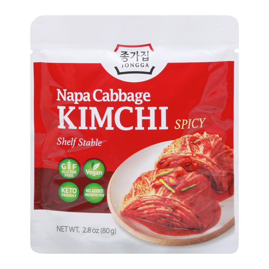 Jongga Kimchi Napa Cabbage Spicy - 2.8 Oz (8-Pack)