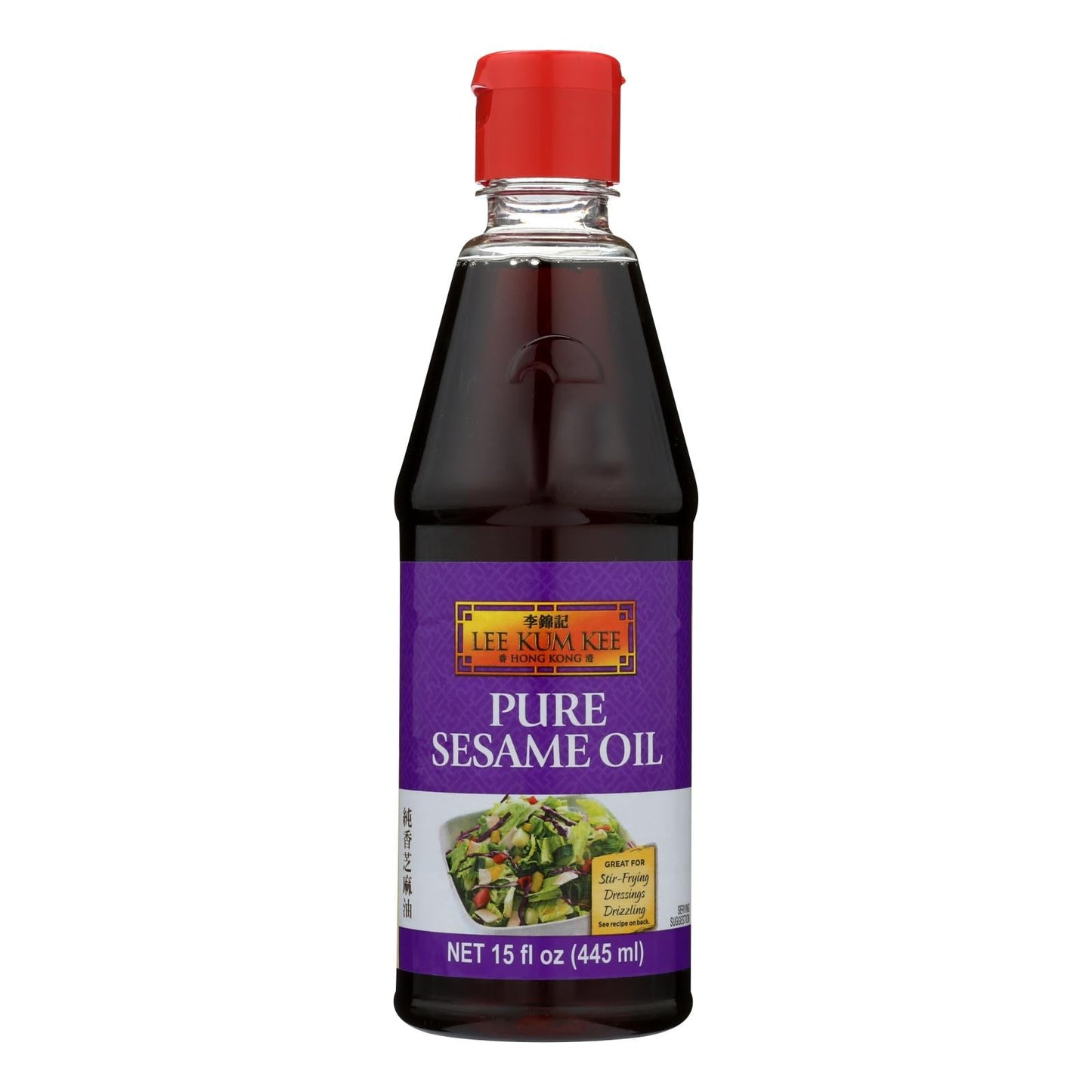 Lee Kum Kee Pure Sesame Asian Cooking Oil - 15 Fl Oz (Pack of 6)