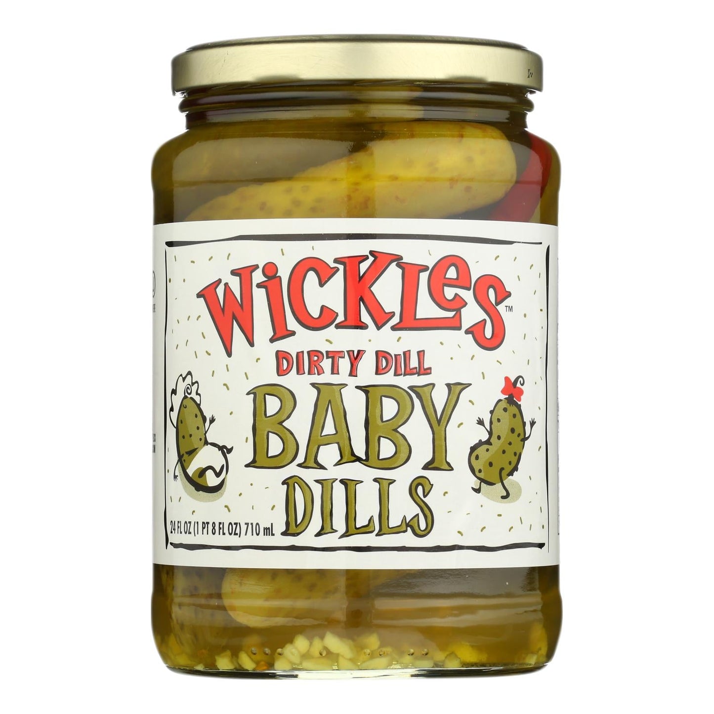 Wickles Dirty Dill Baby Dills - 24 Oz (Pack of 6)