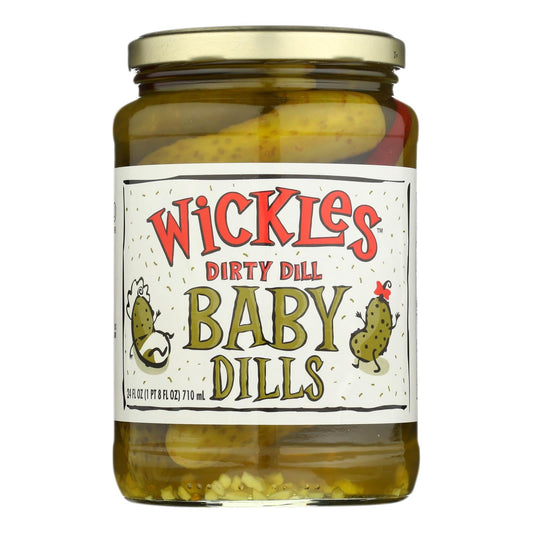Wickles Dirty Dill Baby Dills - 24 Oz (Pack of 6)