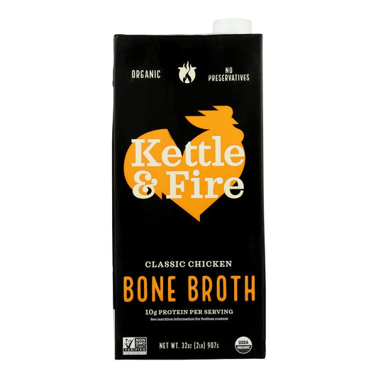 Kettle and Fire - Bone Broth Classic Chicken (Pack of 6) 32 Oz