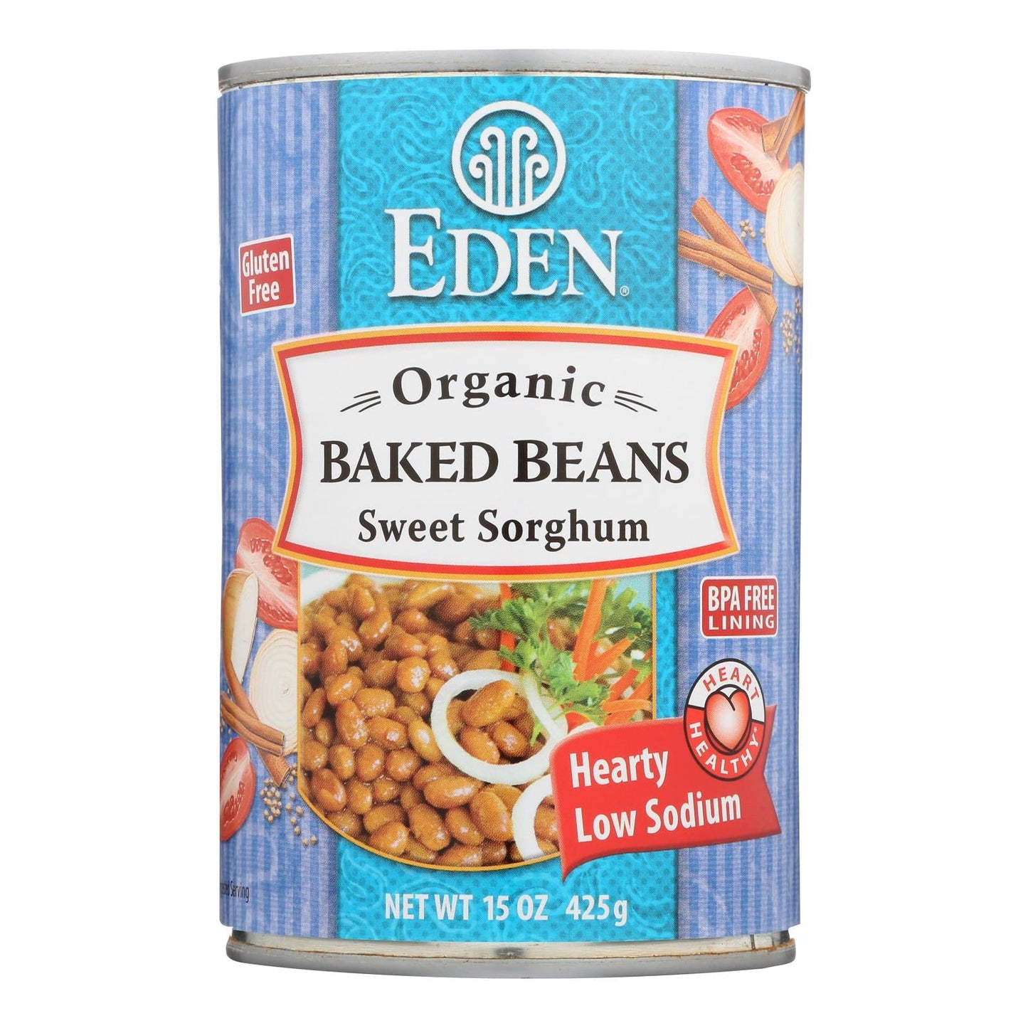 Eden Foods Organic Baked Beans with Sorghum & Mustard, 15 oz, Case of 12