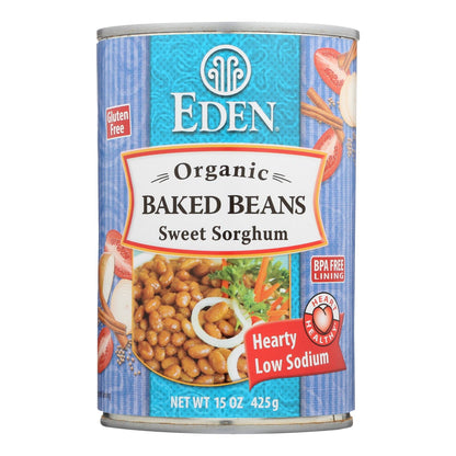 Eden Foods Organic Baked Beans with Sorghum & Mustard, 15 oz, Case of 12