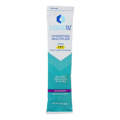 Liquid I.V. Multi-Serving Hydration Multiplier .56 Oz Acai Berry Drink Mix (Pack of 8)