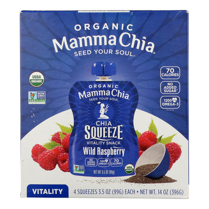Mamma Chia Organic Chia Squeeze Vitality Snack (Pack of 6 - 3.5 Oz)