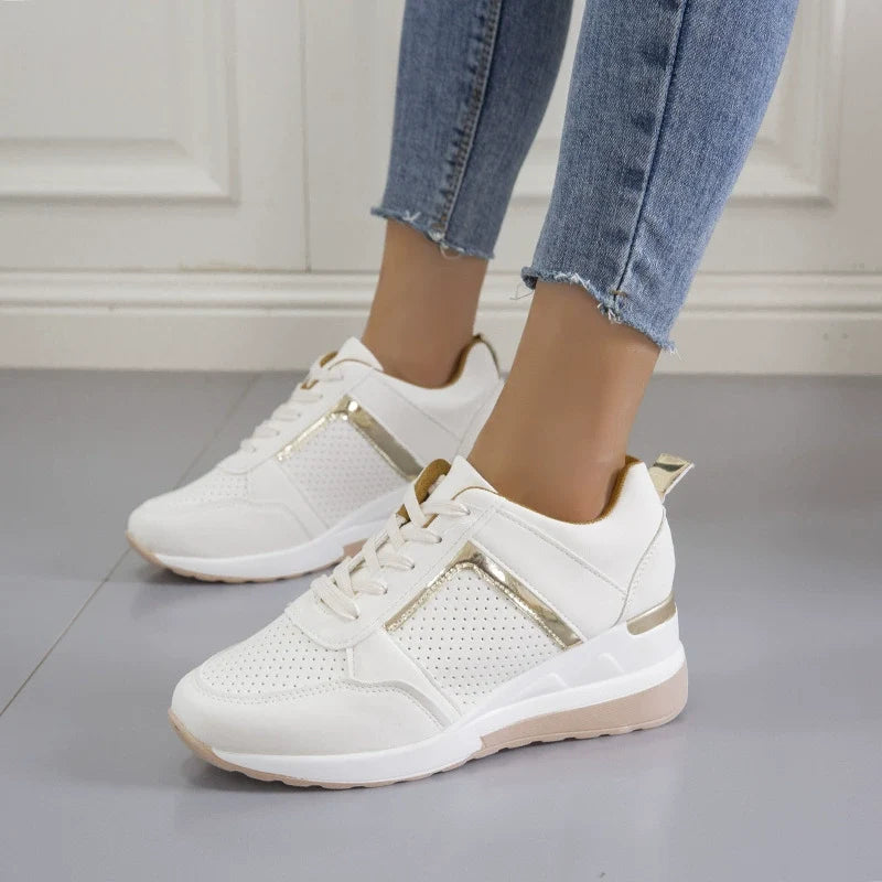 Lace Up Wedge Sneakers