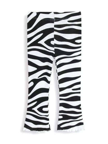 Children's Zebra Print Flare Pants