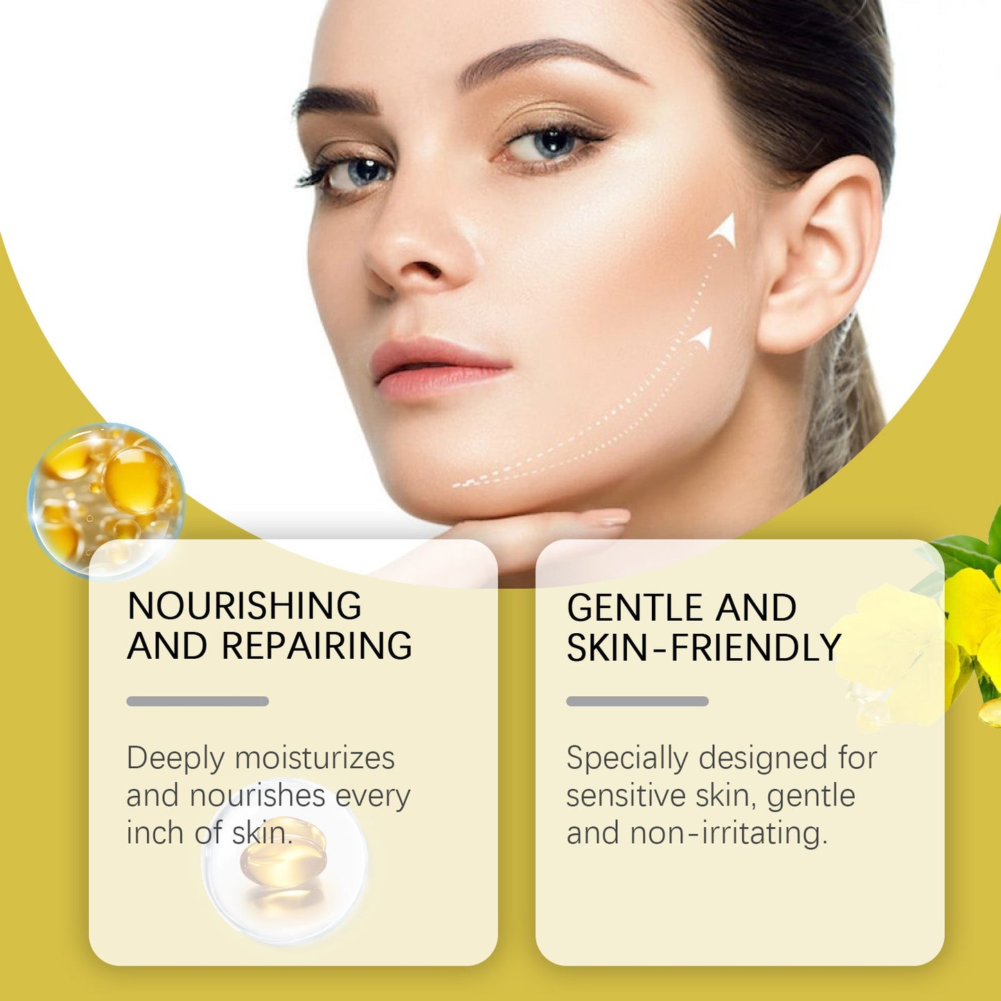 West&Month Primrose Essential Oil, Moisturizing, Anti-Wrinkle, Firming, Light Line, Moisturizing And Nourishing Facial Essence