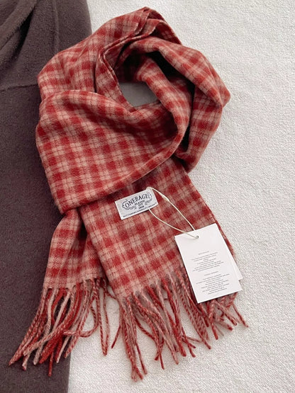 Classic Plaid Fringe Scarf