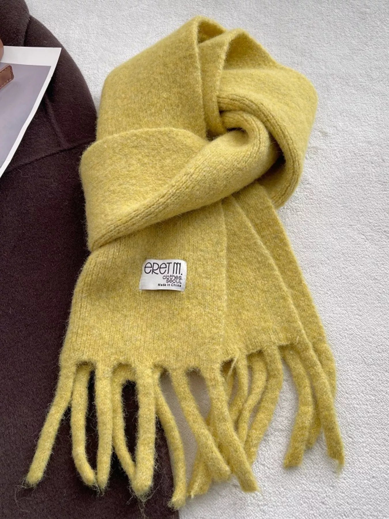 Fringe Solid Color Scarf
