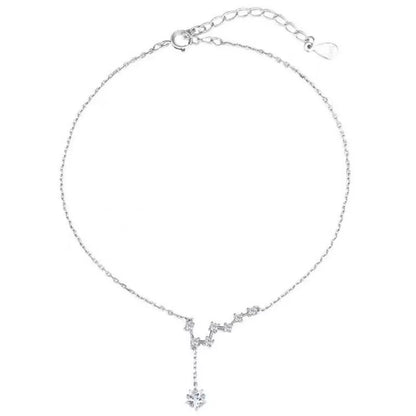925 Sterling Silver Zircon Anklet Bracelets
