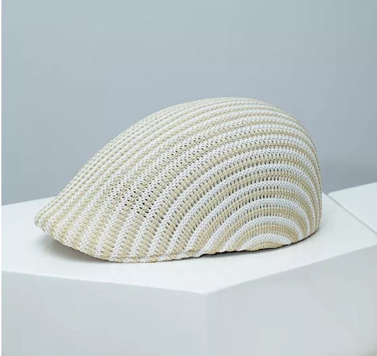 Striped Breathable Beret Hat
