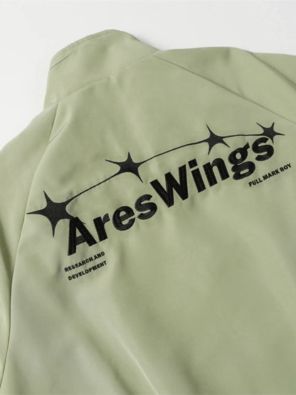 Men's Star Pattern Zip-Up Jacket