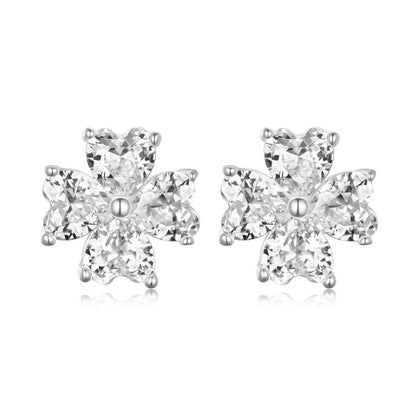 2.4 Carat Moissanite 925 Sterling Silver Stud Earrings
