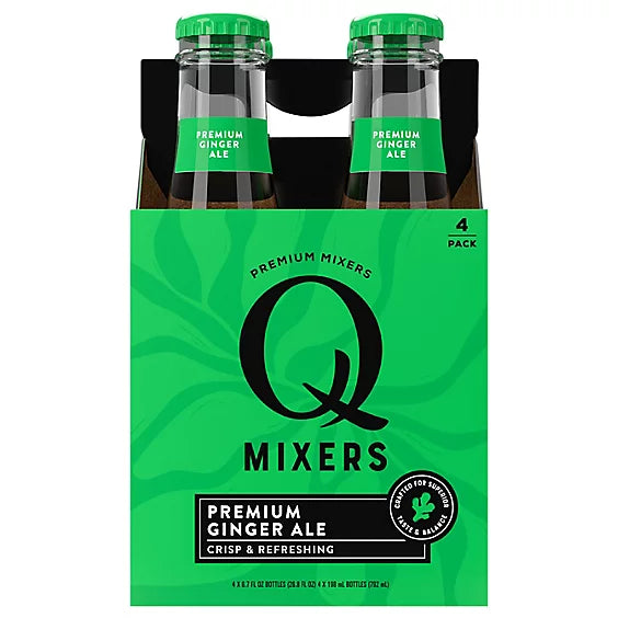 Q Drinks - Ginger Ale, 6/6.7 fl oz (Pack of 4) - Gluten-Free Mixer