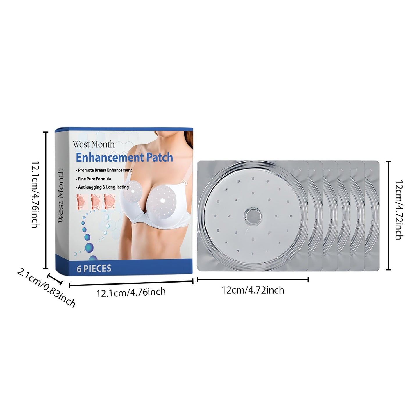 Breast Enhancement Patch, Firming Lifting Chest Mask For Sagging & Loose Skin, Natural Plant Extract Breast Plump Patches, 6 Pcs