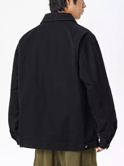 Men's Plus Size Casual Zip Up Jacket