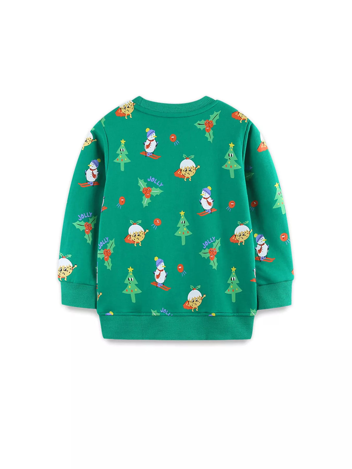 Children's Christmas Print Round Neck Sweatshirt