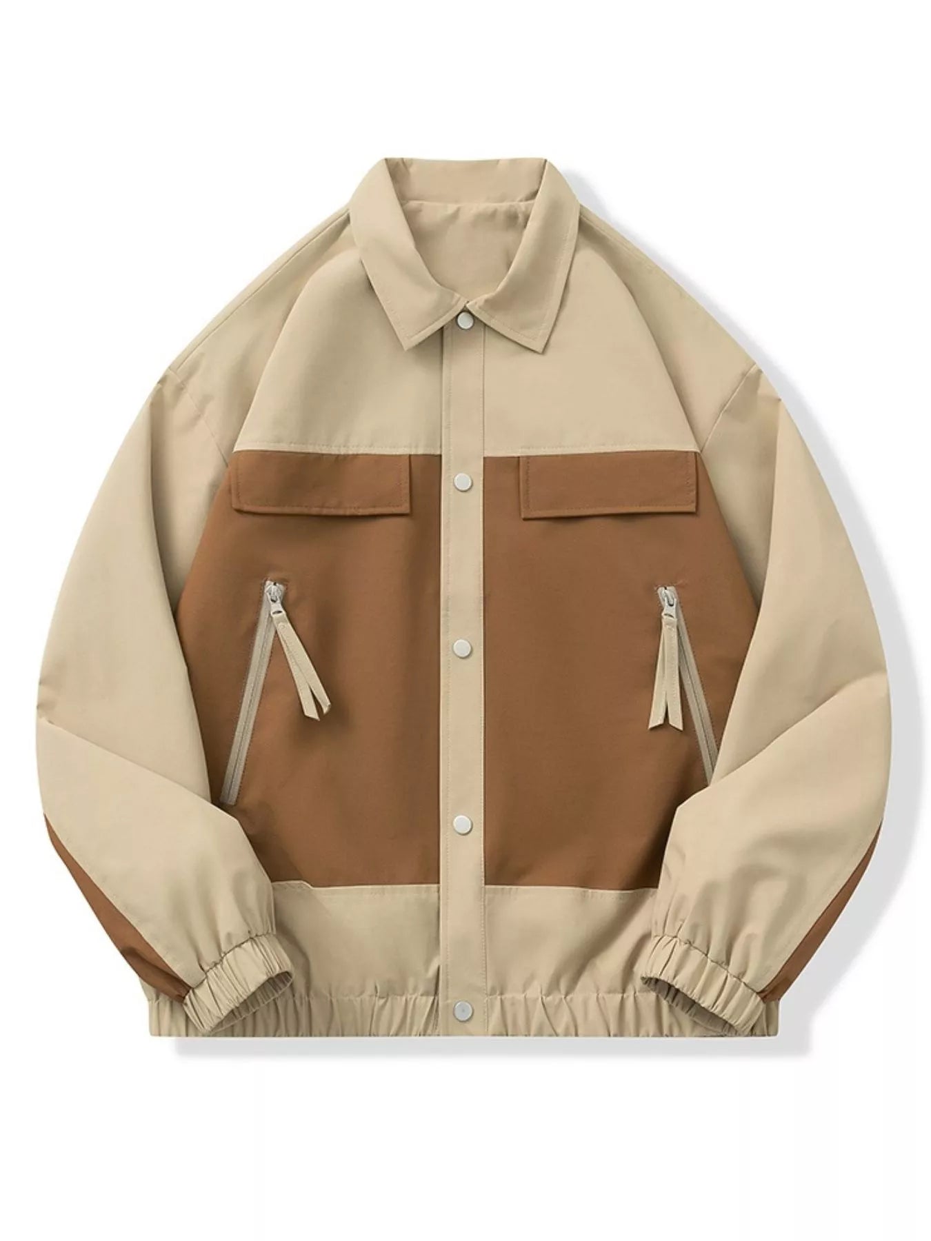 Men's Full Size Snap Down Long Sleeve Jacket Plus Size