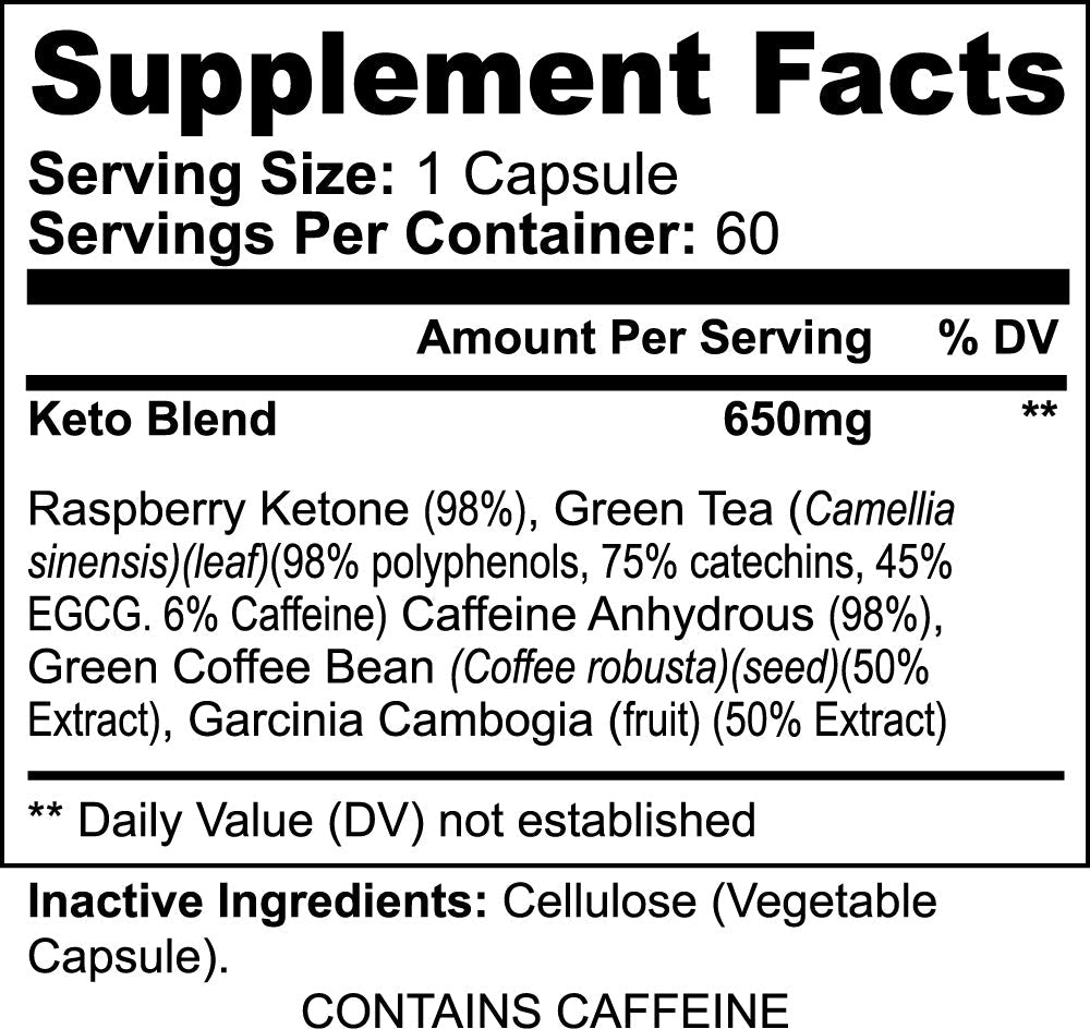 KETO 5 DIETARY SUPPLEMENT 60 CAPSULES