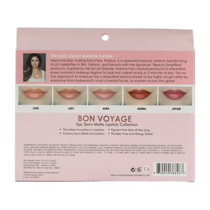 Bon Voyage Lip Set - 5pc