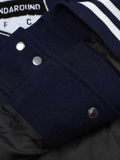 Men's Baseball Bomber Jacket with Patches